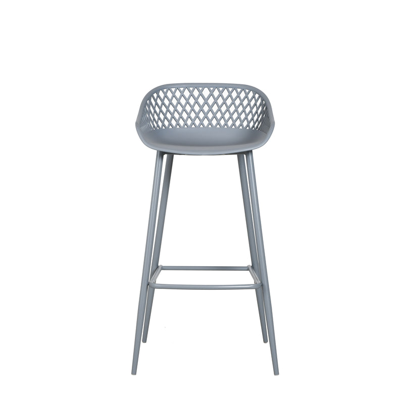 Elisa Plastic & Metal Barstool Gray