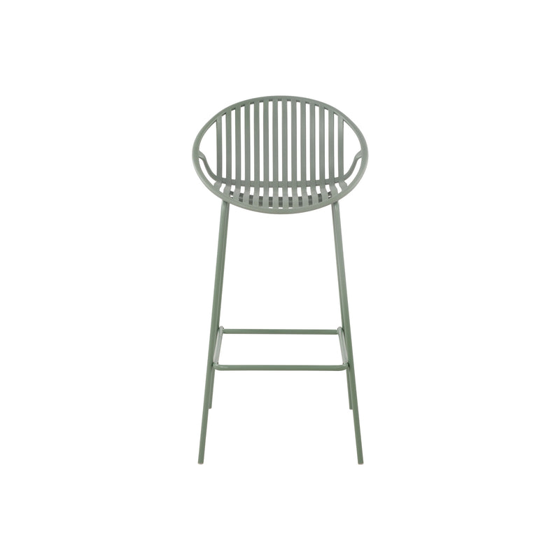 Wanda Plastic & Metal Barstool - Green