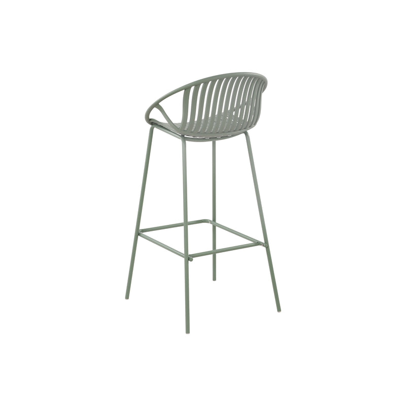 Wanda Plastic & Metal Barstool - Green