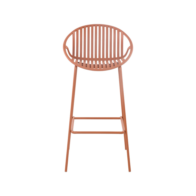 Wanda Plastic & Metal Barstool - Orange