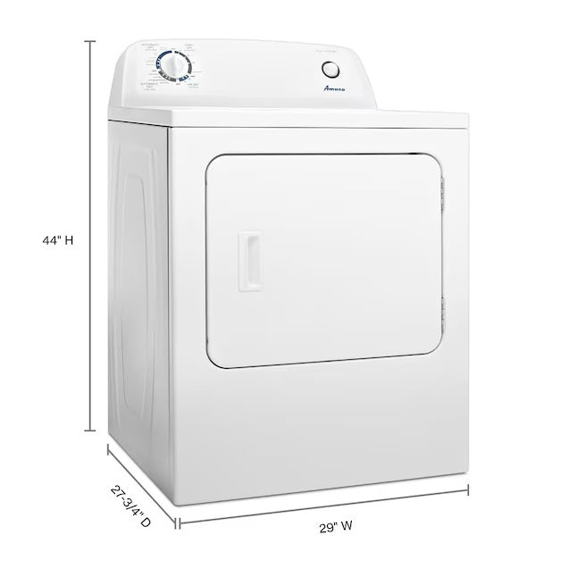 29 Inch Electric Dryer with 6.5 cu. ft. Capacity, Tumble Press®, 11 Dry Cycles, 3 Temperature Settings, Wrinkle Prevent Option and Automatic Dryness Control