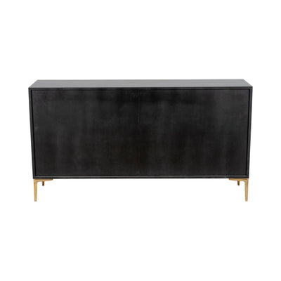 WOOD, 65X35 CONSOLE CABINET, Black/GLD, KD