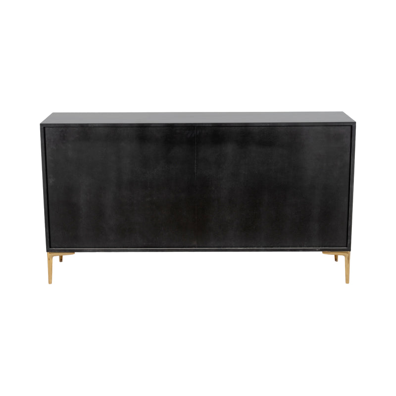 WOOD, 65X35 CONSOLE CABINET, Black/GLD, KD