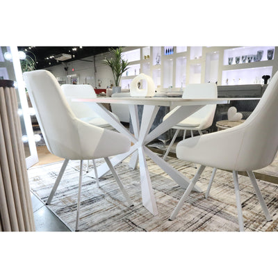 Dining - Elegant Modern White Dining Set