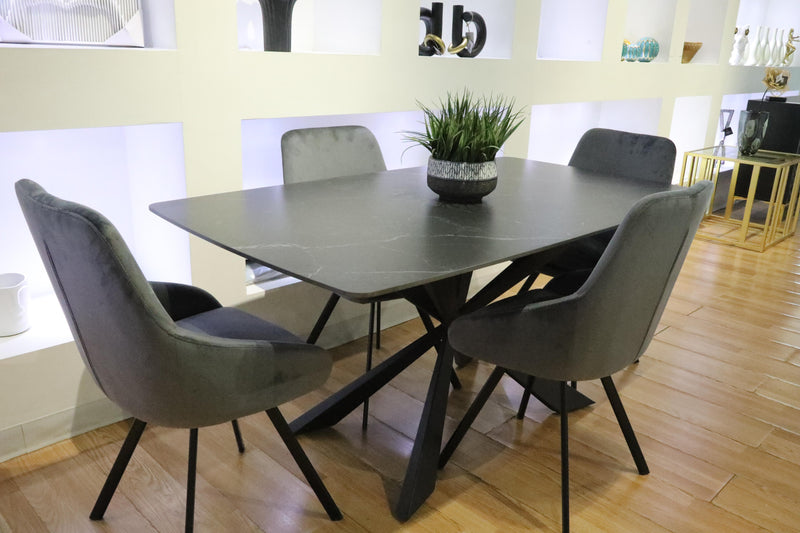 Dining - Elegant Modern Black Dining Set