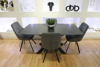 Dining - Elegant Modern Black Dining Set