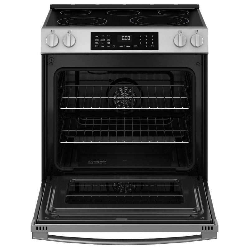 GE® 30" Slide-In Electric Convection Range with No Preheat Air Fry and EasyWash™ Oven Tray