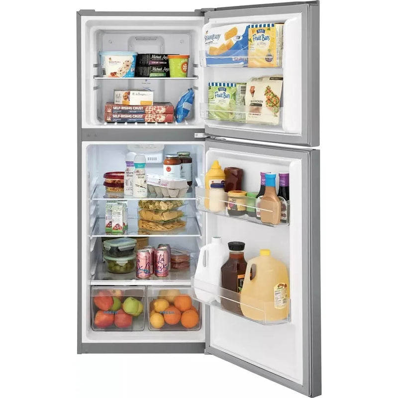 Top Freezer Refrigerator with 10.1 cu. ft. Capacity, SpaceWise® Energy Star Ceritfied: Brushed Steel