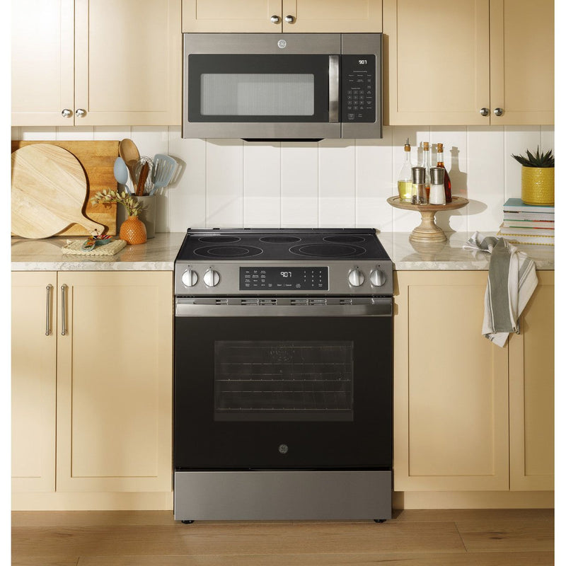 GE® 30" Slide-In Electric Convection Range with No Preheat Air Fry and EasyWash™ Oven Tray