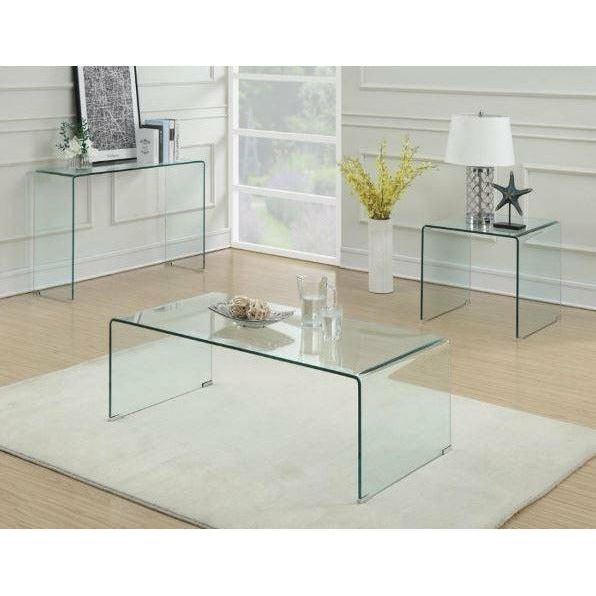 Coffee Table- Clear Glass - Casa Muebles