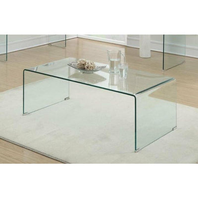 Coffee Table- Clear Glass - Casa Muebles