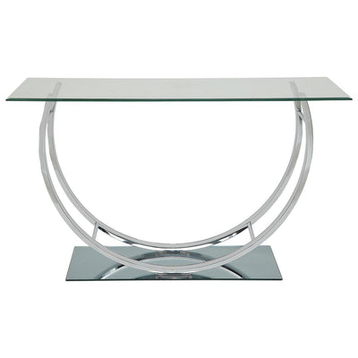 Sofa Table- U Shaped Chrome Base - Casa Muebles